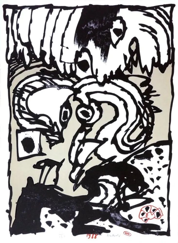 石版画 Alechinsky - UN