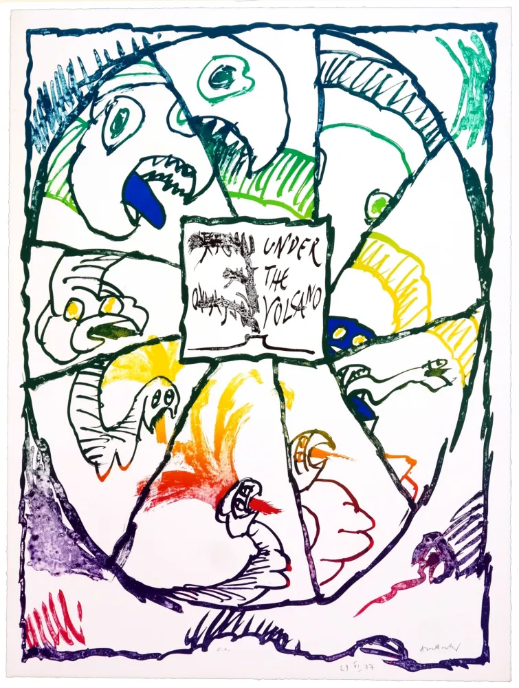 石版画 Alechinsky - Under de Volcano