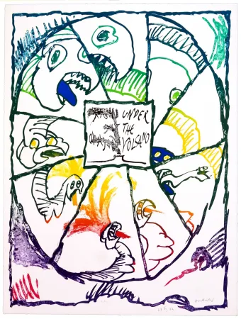 石版画 Alechinsky - Under de Volcano