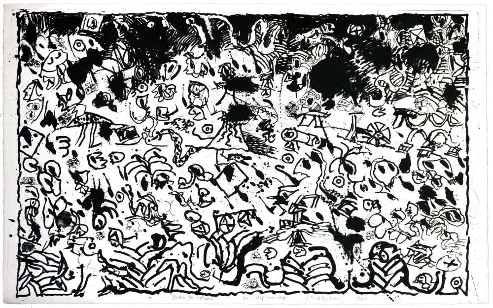 石版画 Alechinsky - Under the Volcano