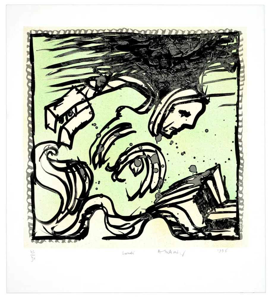 石版画 Alechinsky - Une bonne semaine/Lundi