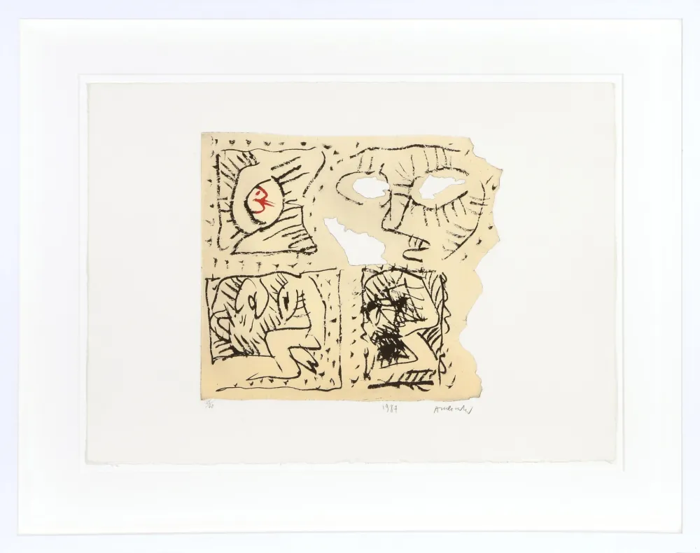 飞尘腐蚀法 Alechinsky - Untitled