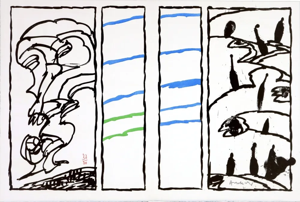 石版画 Alechinsky - Vacillations