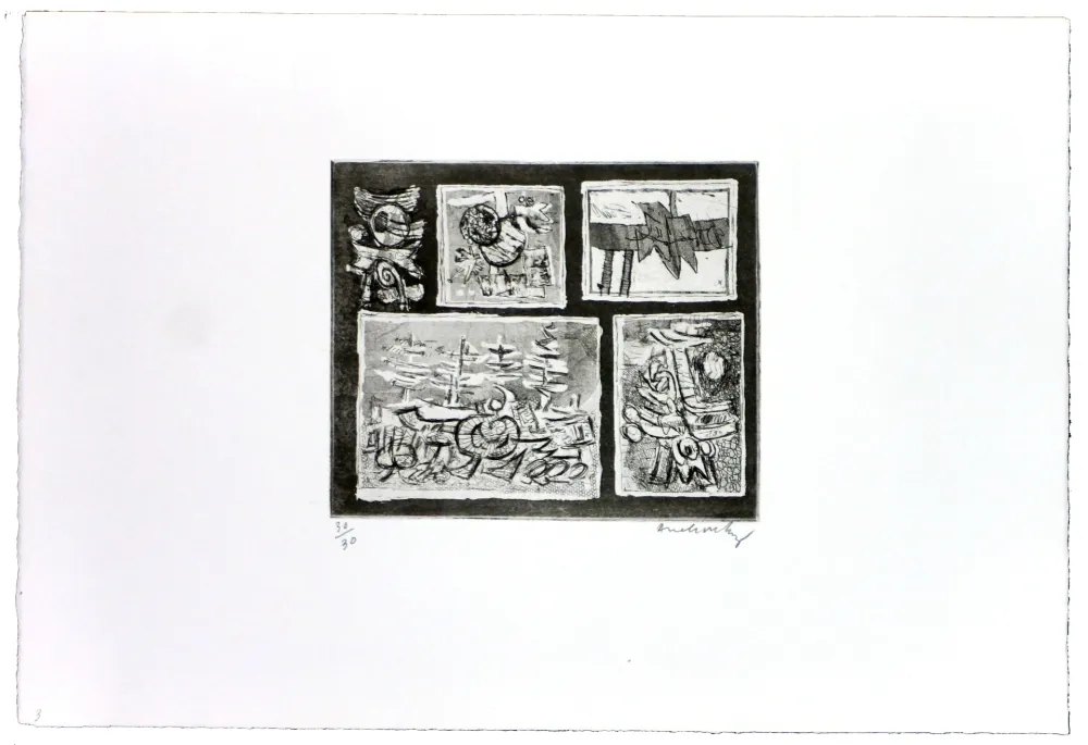 蚀刻版画 Alechinsky - Végétal