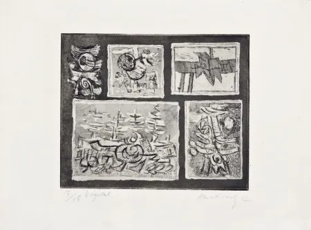 蚀刻版画 Alechinsky - Végétal