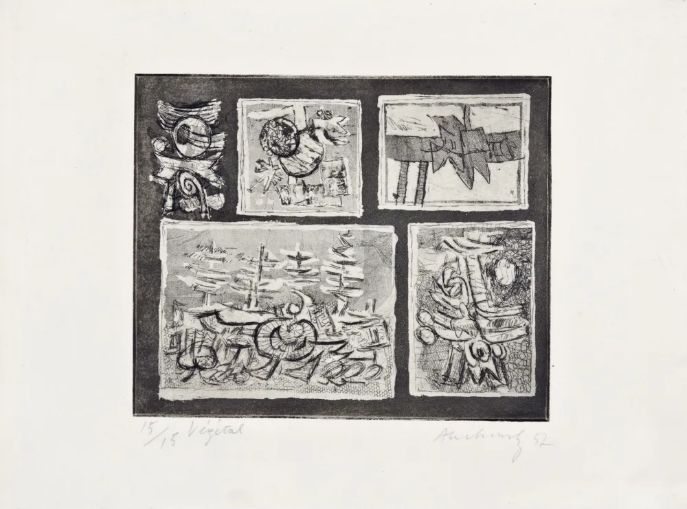 蚀刻版画 Alechinsky - Végétal