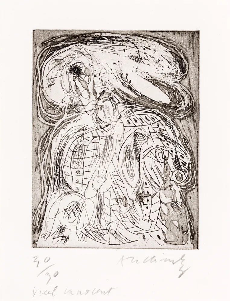 蚀刻版画 Alechinsky - Vieil innocent