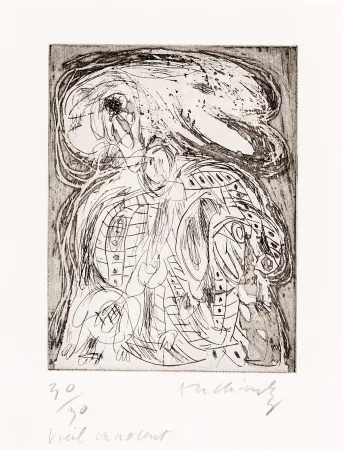 蚀刻版画 Alechinsky - Vieil innocent