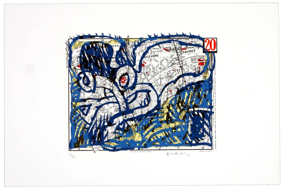 石版画 Alechinsky - Vingtième arrondissement (Paris)