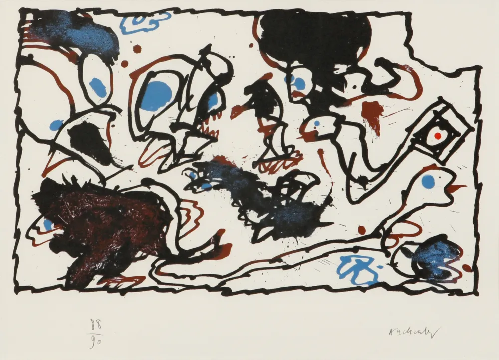 石版画 Alechinsky - Vivier