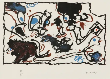 石版画 Alechinsky - Vivier