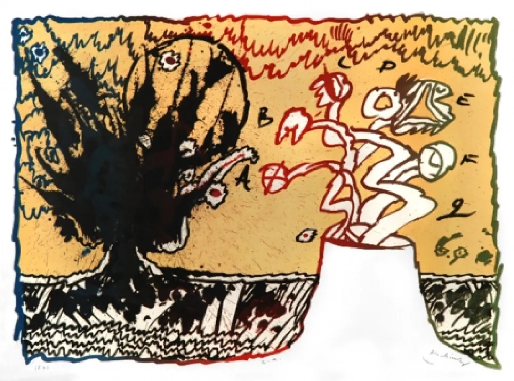 石版画 Alechinsky - VOLCAN