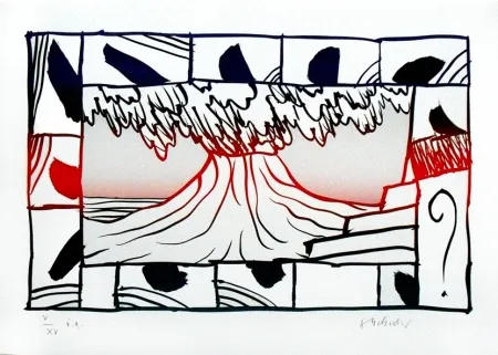 石版画 Alechinsky - Volcan