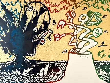 石版画 Alechinsky - Volcan alphabétique 