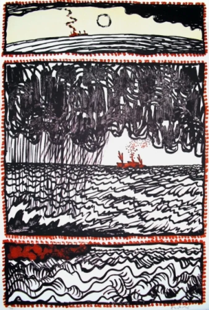 石版画 Alechinsky - Volturno 2