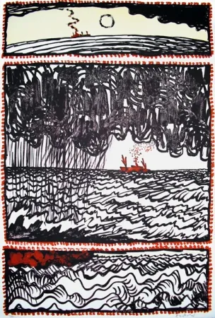 石版画 Alechinsky - Volturno 2