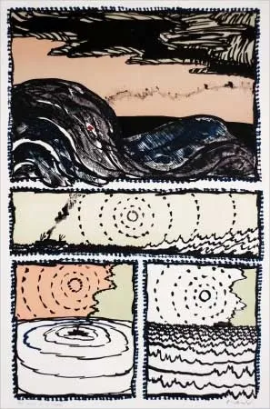 石版画 Alechinsky - Volturno 2