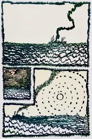 石版画 Alechinsky - Volturno I