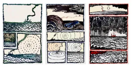 石版画 Alechinsky - Volturno I, II, III