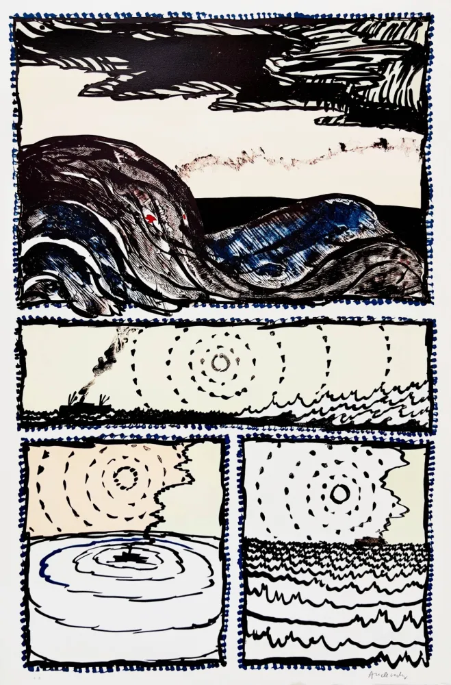 石版画 Alechinsky - Volturno II