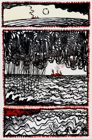 石版画 Alechinsky - Volturno III