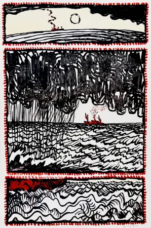 石版画 Alechinsky - Volturno III