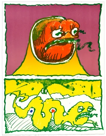 石版画 Alechinsky - Vulcanalogies IV