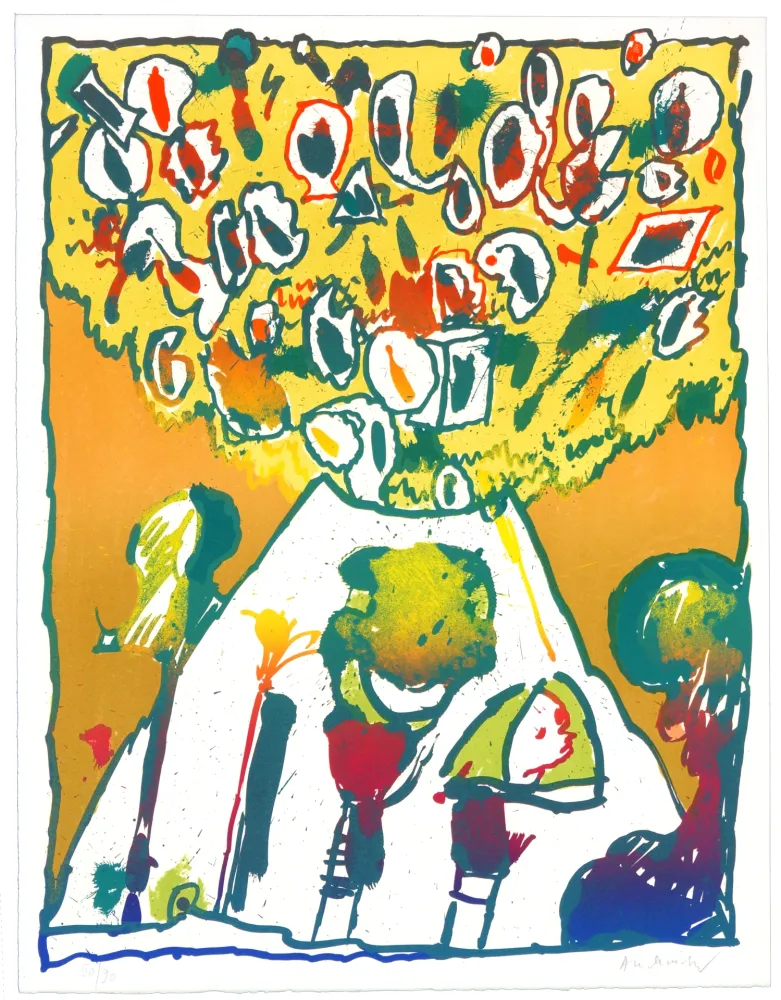 石版画 Alechinsky - Vulcanalogies VI