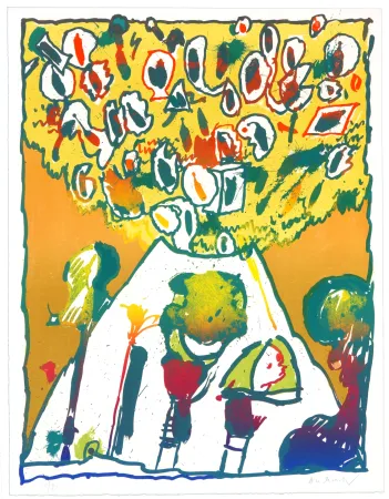 石版画 Alechinsky - Vulcanalogies VI