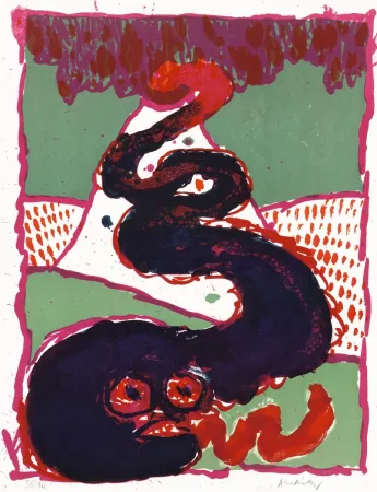 石版画 Alechinsky - Vulcanologie