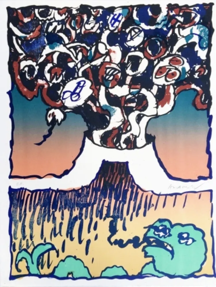 石版画 Alechinsky - Vulcanologie D