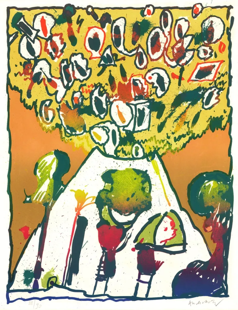 石版画 Alechinsky - Vulcanologies