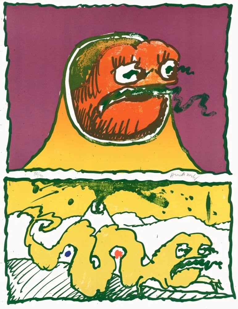 石版画 Alechinsky - Vulcanologies