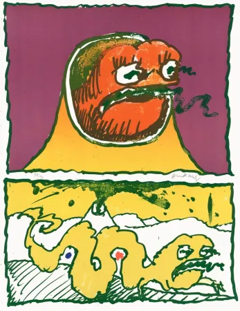 石版画 Alechinsky - Vulcanologies