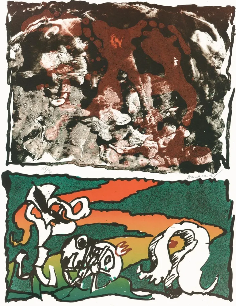 石版画 Alechinsky - Vulcanologies