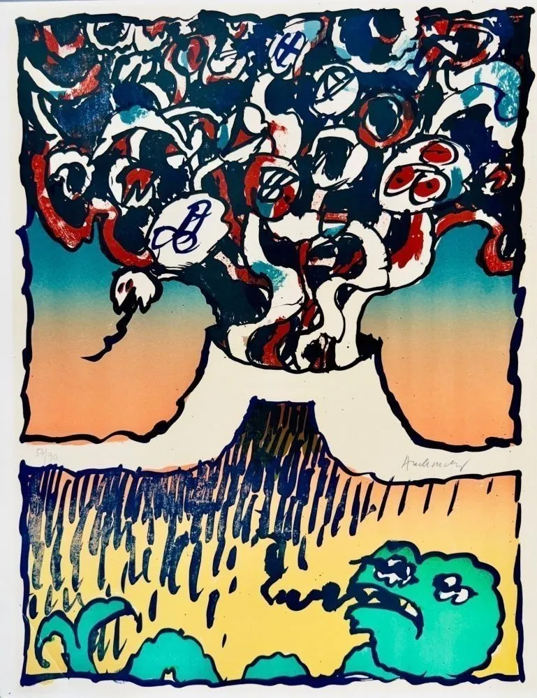 石版画 Alechinsky - Vulcanologies III