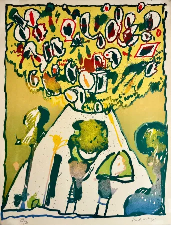 石版画 Alechinsky - Vulcanologies VI