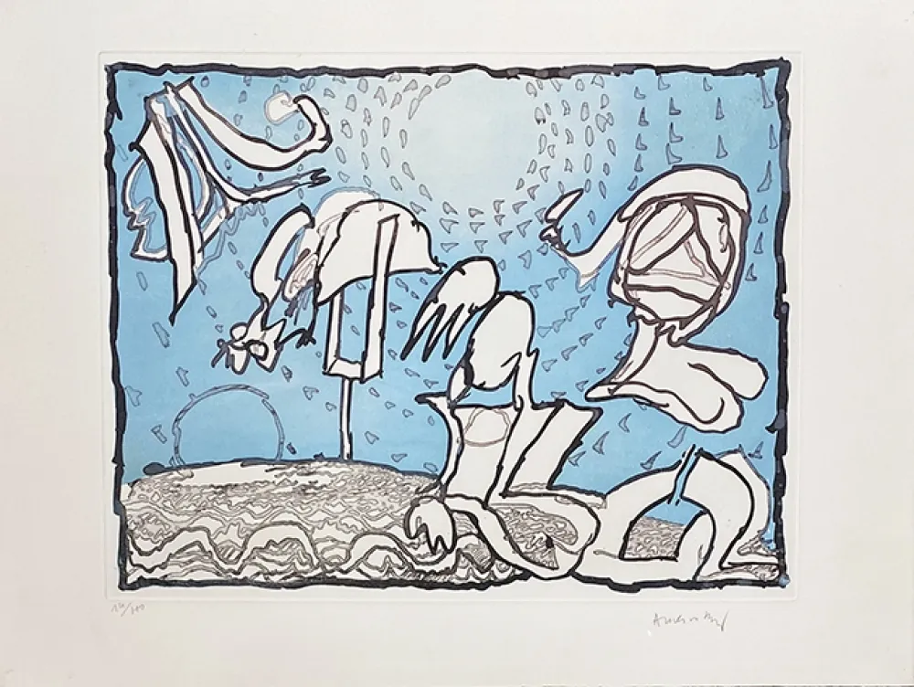 版画 Alechinsky - Waterloo