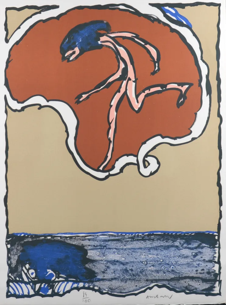 石版画 Alechinsky - Worldly Flying Object, 1977 - Hand-signed
