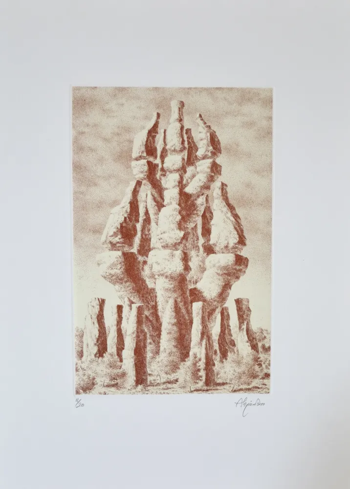 版画 Alejandro - Torre en naranja