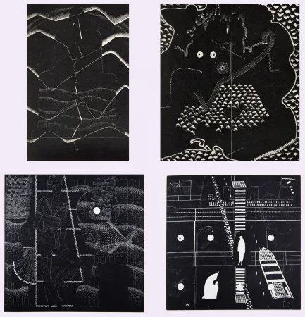 插图书 Alexeïeff - L'ABBÉ DE L'ABBAYE. Poèmes supernaturalistes de Jean Genbach (1927)