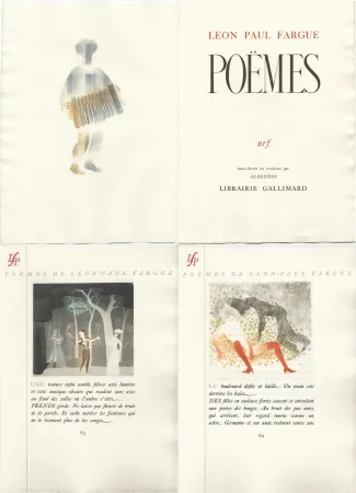 插图书 Alexeïeff - Léon-Paul Fargue : POÈMES. Eaux-fortes en couleurs par Alexeïeff (1943)