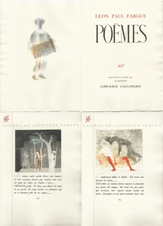 插图书 Alexeïeff - Léon-Paul Fargue : POÈMES. Eaux-fortes en couleurs par Alexeïeff (1943)