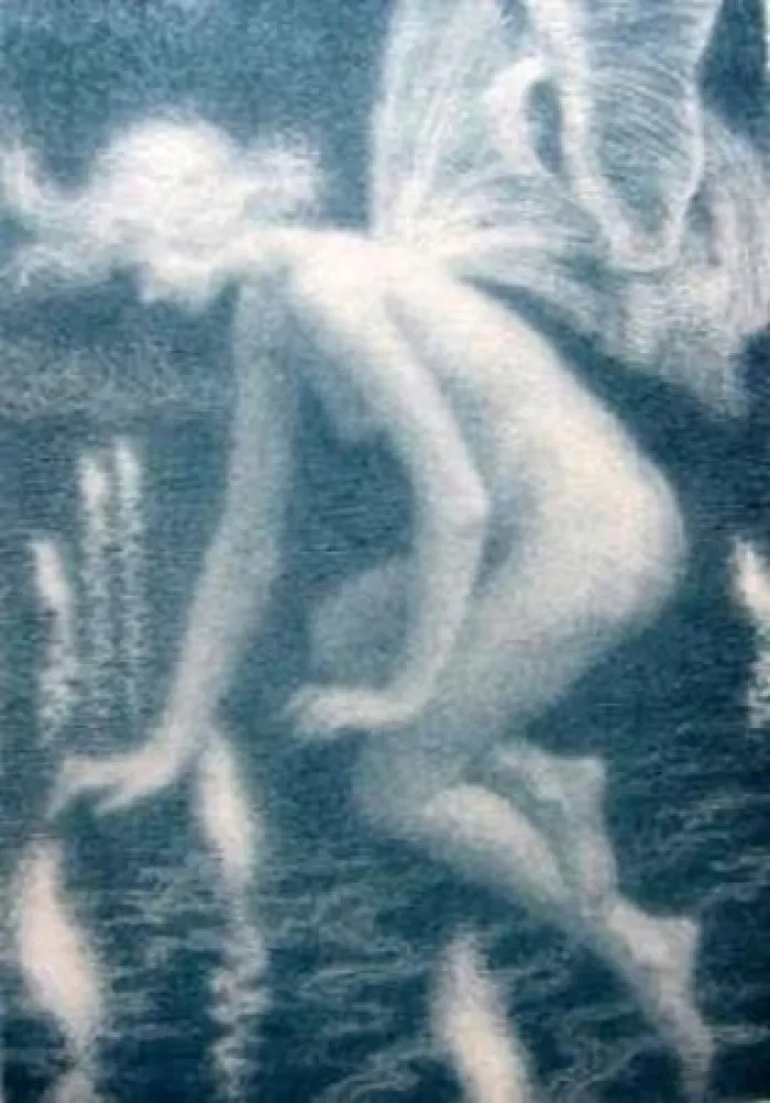 石版画 Alleaume - Phalène et les feux follets