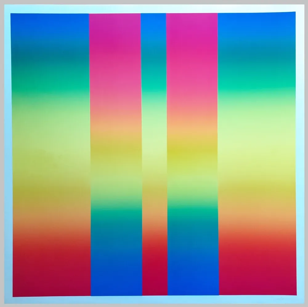 丝网印刷 Alviani - Senza titolo