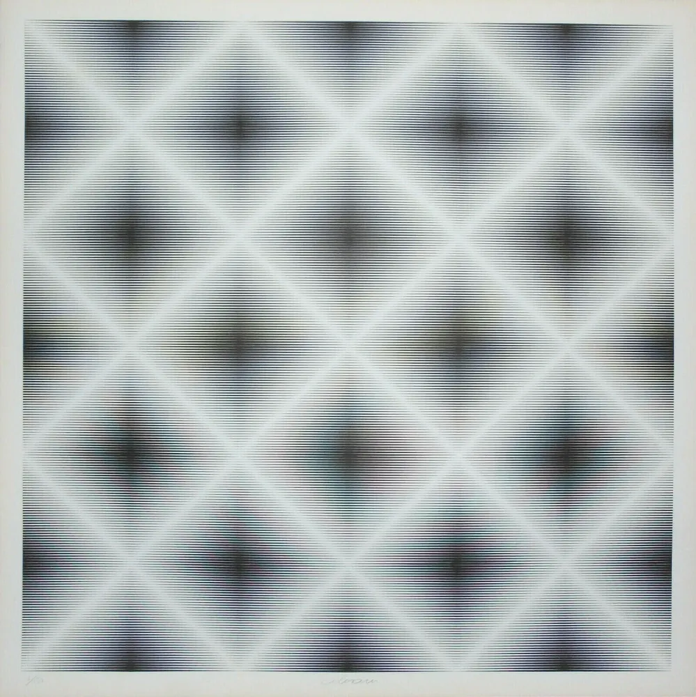 丝网印刷 Alviani - Senza titolo