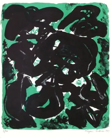 石版画 Andersen - Composition verte