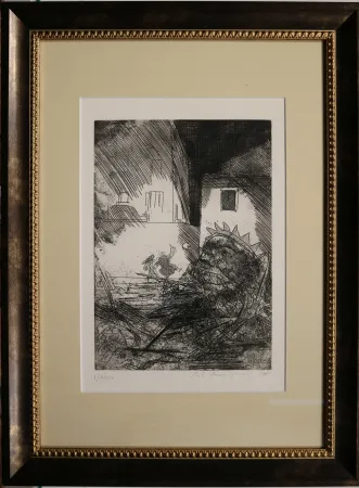 蚀刻版画 Annigoni - Fantasmi del Carnevale