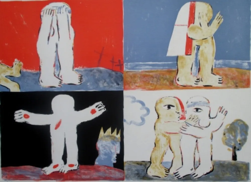 石版画 Antes - Engel der Geschichte