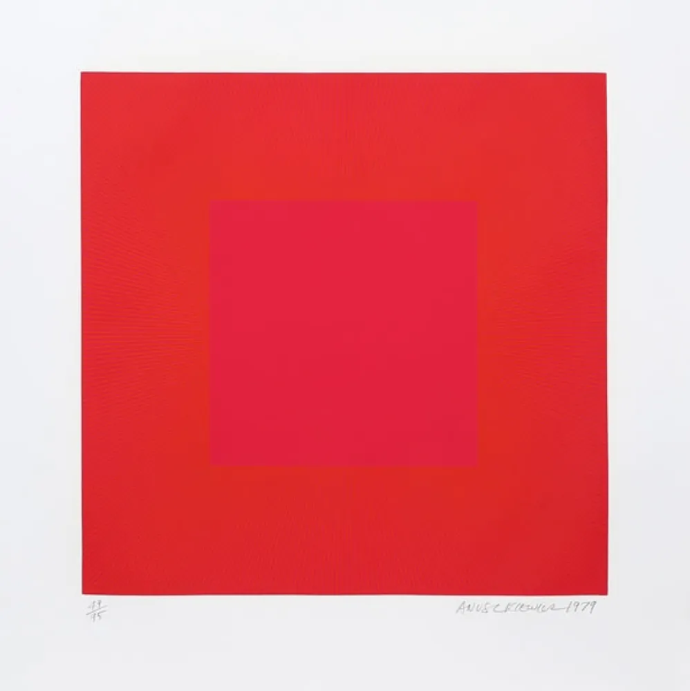 飞尘腐蚀法 Anuszkiewicz - Summer Suite (Red with Gold IV)